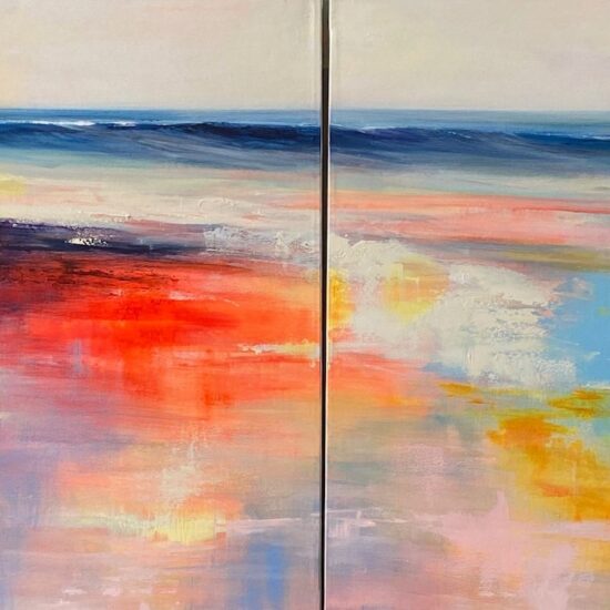 Acrylic on canvas Diptych by Miguel Redondo