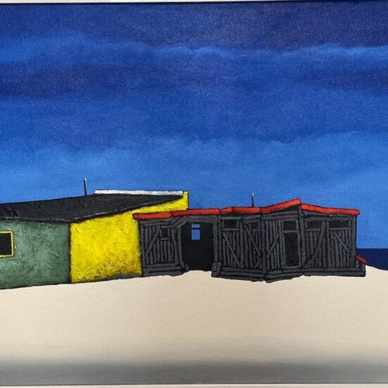 Casa Amarelo by Ernesto Meis Acrylic on canvas painting available at Tavira d'Artes