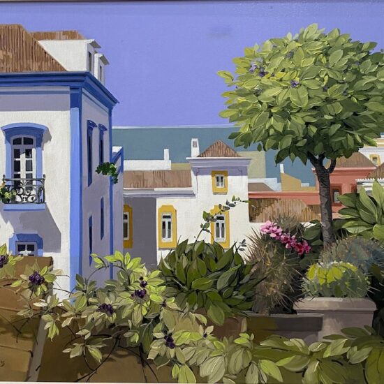 Jardim com Cactus by Fonseca Martins Oil on canvas Available at Tavira d'Artes