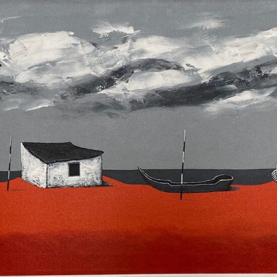 Red Sand by Ernesto Meis acrylic on canvas painting available at Tavira d'Artes