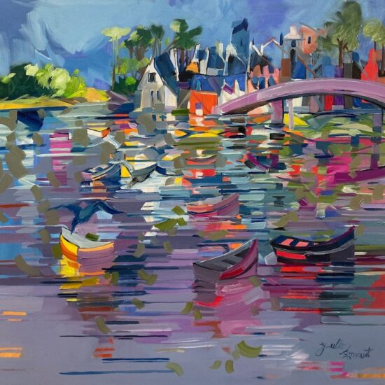 Tavira in Colour 2 by Julio Arnoux Oil on canvas painting available at Tavira d'Artes