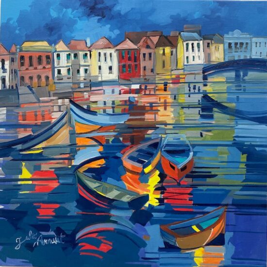 Tavira in Colour 4 by Julio Arnoux Oil On Canvas painting available at Tavira d'Artes