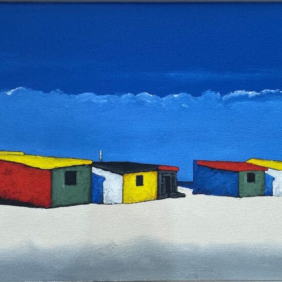 Casas do Culatra 2 by Ernesto Meis acrylic on canvas painting at Tavira d'artes