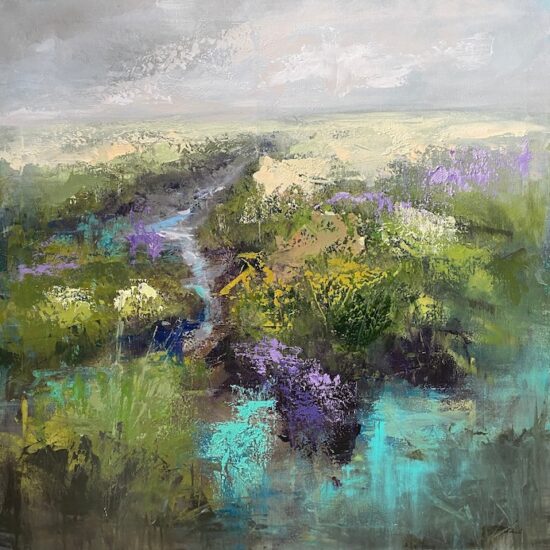 Marisma.Odiel.1 by Miguel Redondo - acrylic on canvas painting at Tavira d'artes art gallery