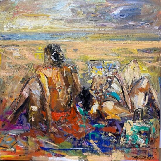 Sossegos de fim de tarde by Dagoberto - oil on canvas painting at Tavira d'artes
