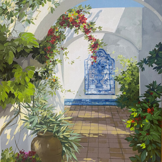 Arco dos Azulejos by Fonseca Martins - Oil on canvas painting at Tavira d'artes art gallery